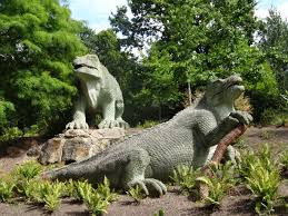 Dinosaures Crystal Palace Garden Londres.